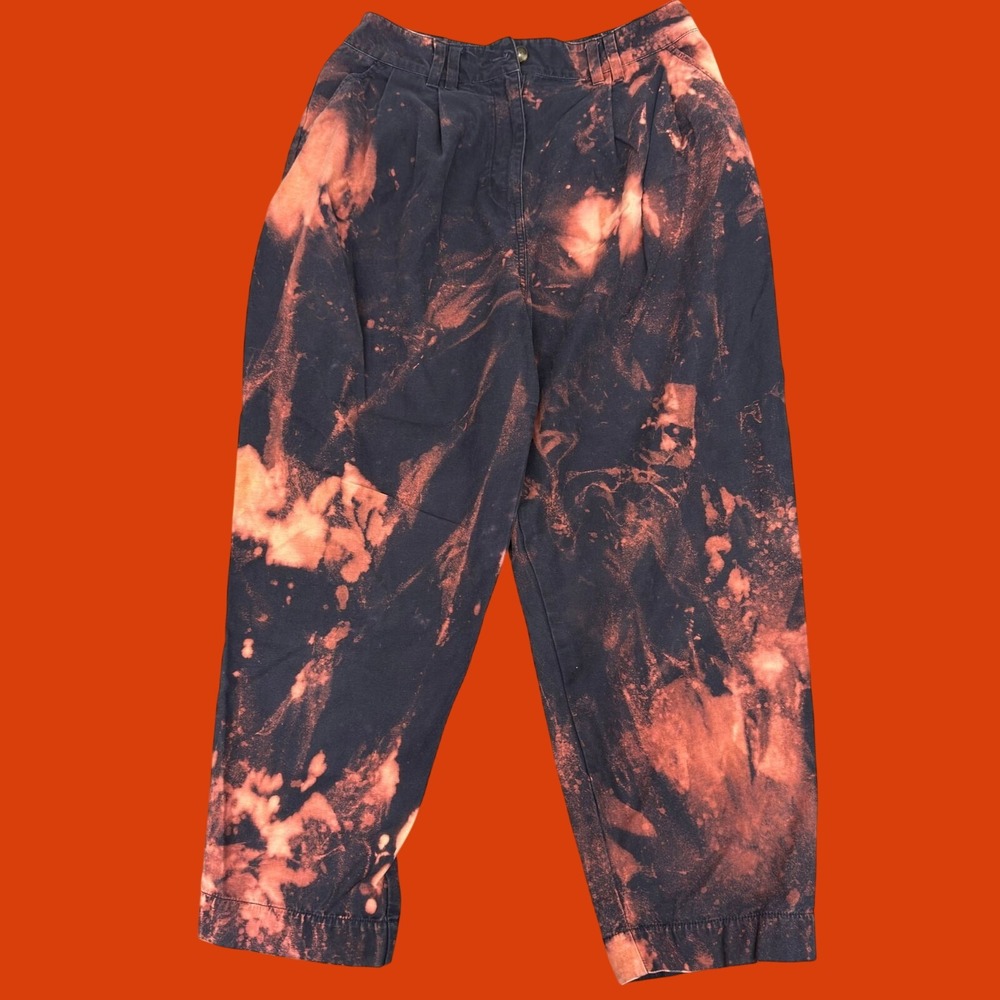 Empyre Echo Orange & Black Tie-Dye Cargo Pants